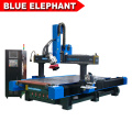 Förderung Blue Elephant Styropor Fräsen und Holz Bohrmaschine Neue Möbel CNC Router mit Seitliche Stanzspindel